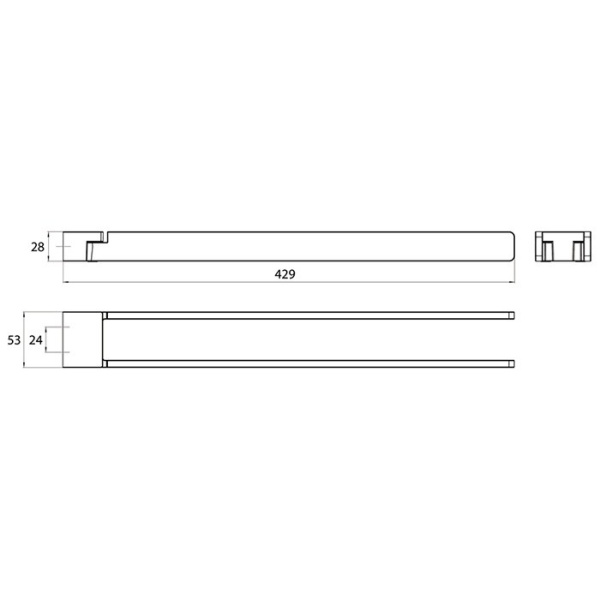 Полотенцедержатель 43 см Emco Art 1650 001 43 - двойной