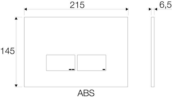 кнопка смыва для инсталляции valsir p3 vs0869235 для унитаза, абс-пластик, цвет хром