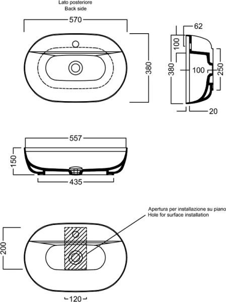 раковина hatria happy hour y8am01 белая