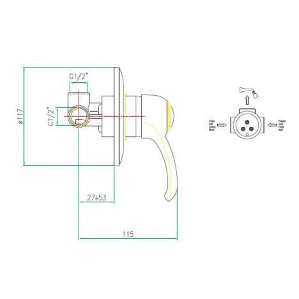 смеситель для душа fiore jafar 47zz5130