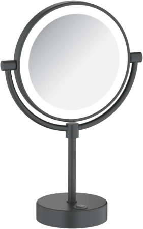 Косметическое зеркало Timo Saona 13276/03 с подсветкой, двухстороннее, черное