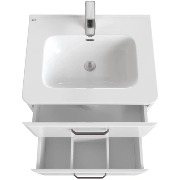 тумба с раковиной iddis brick белая, 60 см bri60wfi95k
