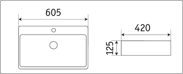 раковина-чаша ceramalux 60 d1338 (8145) белая