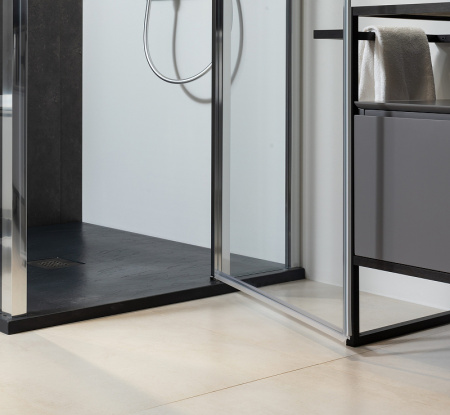 дверь для душевой кабины allen brau priority 160 3.31037.00 профиль хром, стекло прозрачное