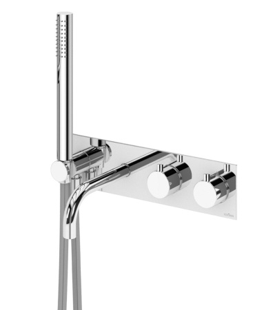 Смеситель для ванны Cezares Czr CZR-B-VDM2-T-NOP с термостатом Черный