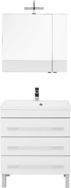 мебель для ванной aquanet верона 75 белый (напольный 3 ящика) мебель для ванной aquanet верона 75 белый (напольный 3 ящика)