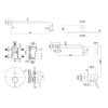 душевой комплект paffoni light kitlig019no141 22.5 см, черный матовый