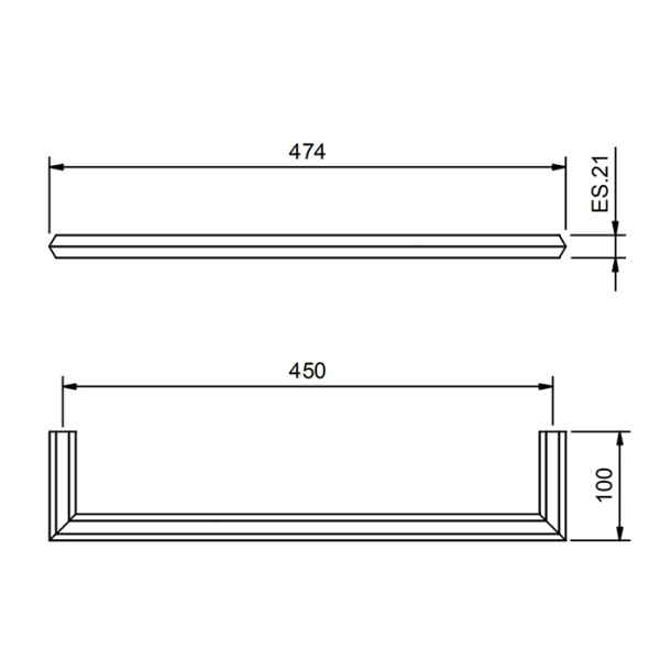 Полотенцедержатель 45 см Fantini Venezia 94 P5 7811 цвет Matt Gun Metal PVD