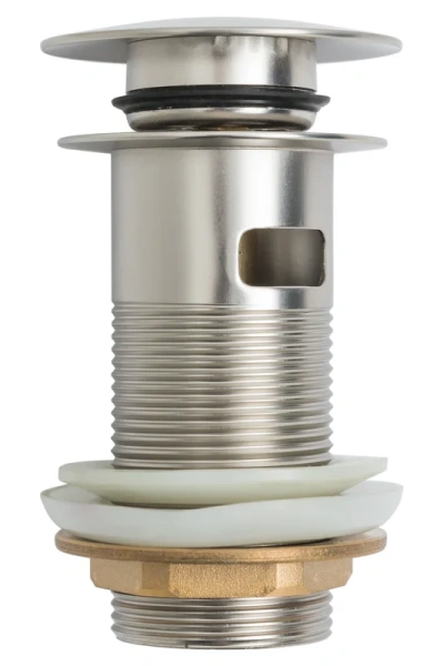 донный клапан allen brau priority round 5.31023-bn для раковины, с переливом, брашированный никель