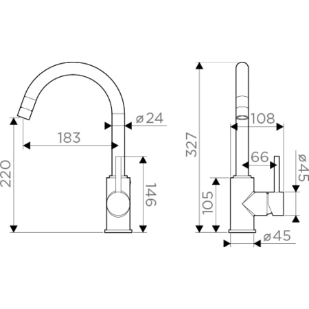 смеситель для кухни omoikiri shinagawa ev 4994109