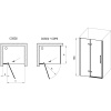душевая дверь ravak cool cosd2-100 x0vvaca00z1 профиль хром стекло transparent