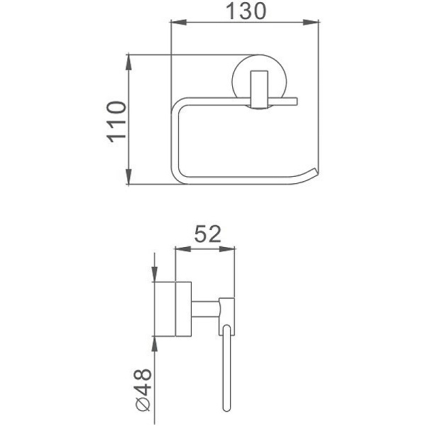 Держатель туалетной бумаги Haiba HB1703-3 цвет хром