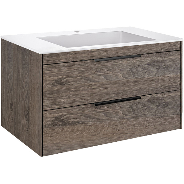 тумба под раковину vincea chiara 2d 80 vmc-2c2800ro подвесная r.oak