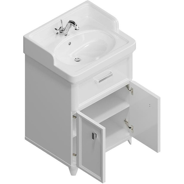 тумба под раковину kerama marazzi pompei 60 po.n.60.1\wht белая глянцевая