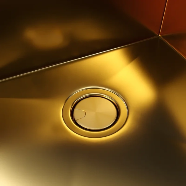 донный клапан reflexion part rx9003gd для раковины, без перелива, брашированное золото