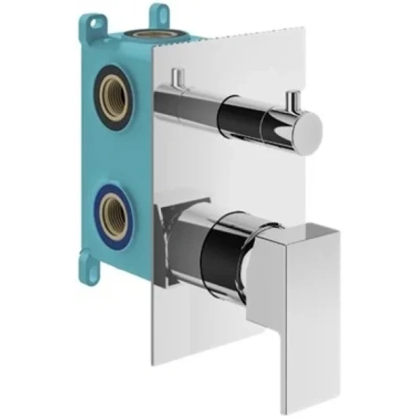 душевой комплект plumberia selection tag kittg18cr 250 мм, со смесителем, хром