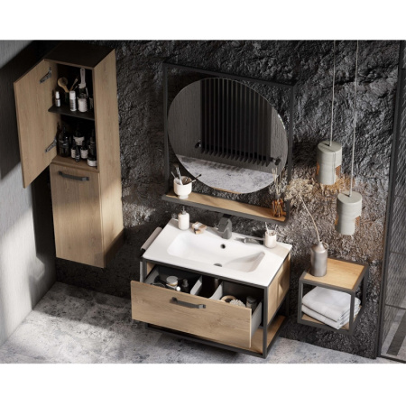 полка aquaton лофт фабрик 34 1a242703ltdy0 дуб кантри