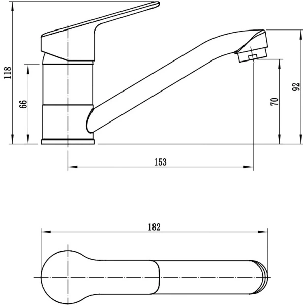 смеситель для кухни voda wave wa15 хром