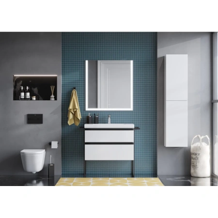 тумба 78,5 см roca domi a857459806 белый глянец