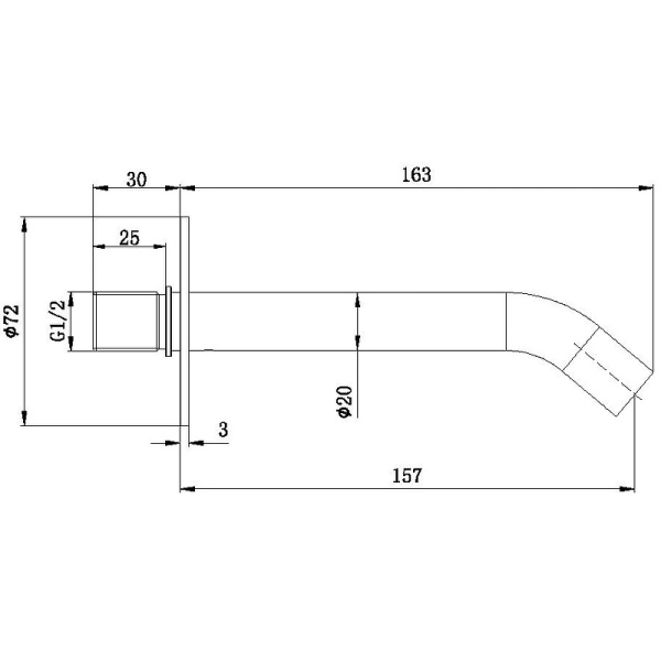 излив для смесителя allen brau priority 5.31a18-31 черный матовый