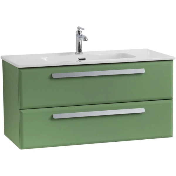 тумба под раковину cezares eco-cer-n 100 eco-cer-n-1000-2c-so-ps-p подвесная фисташковый софт без ручек