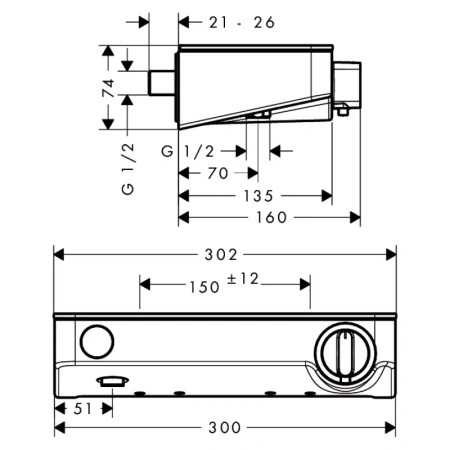 термостат для душа hansgrohe showertablet select 13171000