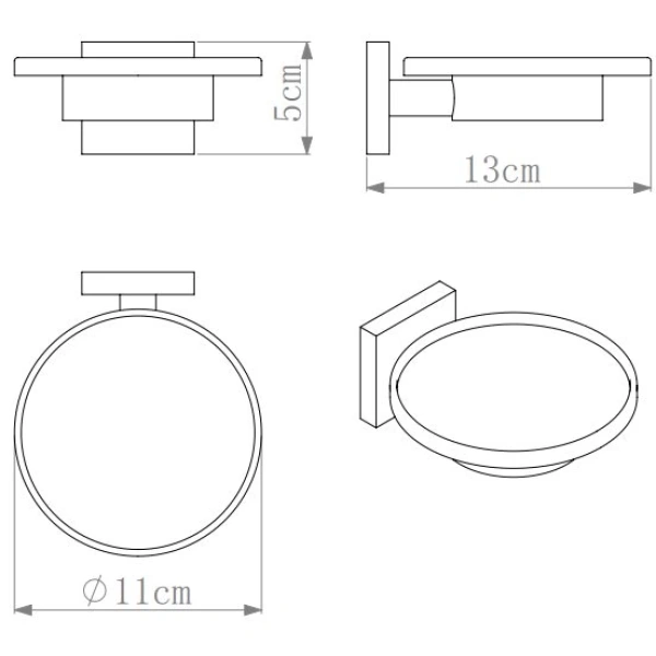 Мыльница RainBowL Cube 2785