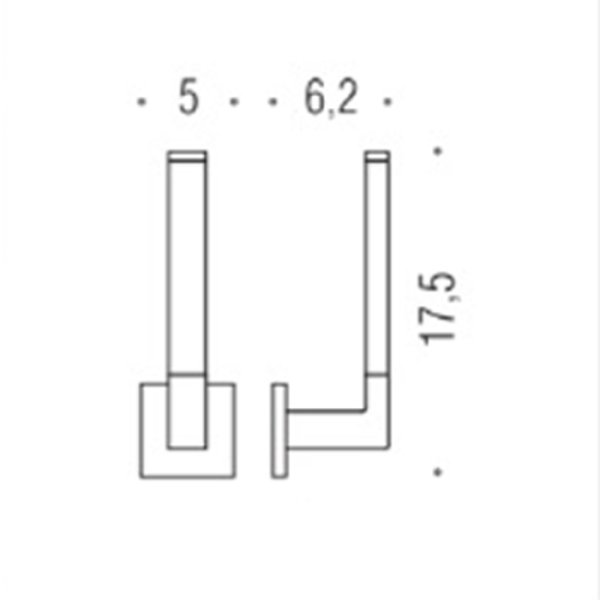 Держатель туалетной бумаги Colombo Design Basic Q B3790.CR, вертикальный, хром