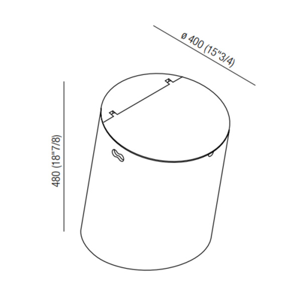 Корзина Agape Basket ACOM0510RT для белья, из дерева, круглая Ø40x48см, напольная, натуральный дуб