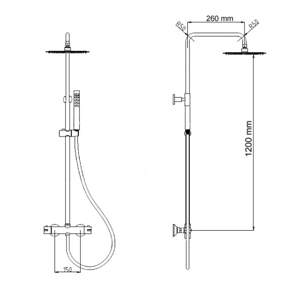 душевая система rgw shower panels sp-21 21140121-01 хром