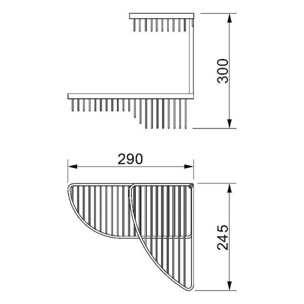 Полка корзина Art&Max AM-G-2822-Br, цвет бронза