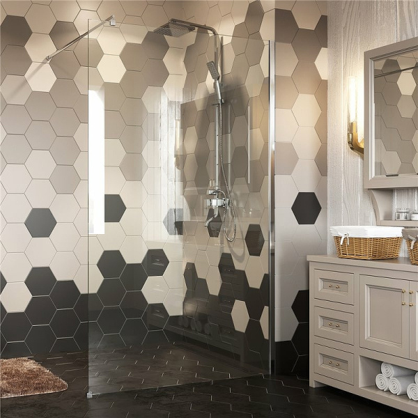 душевая перегородка wasserkraft rossel 28w40 120 см, профиль хром, стекло прозрачное