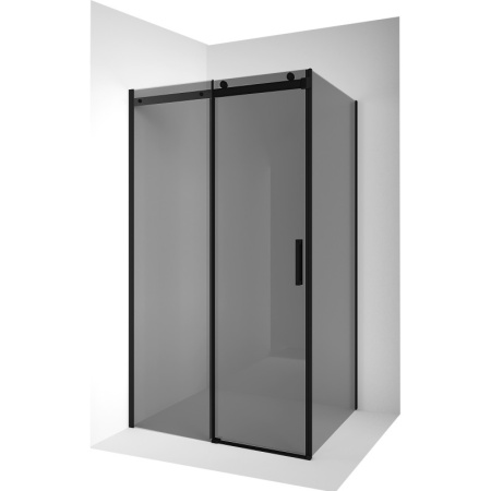 душевой уголок ambassador benefit 140×100 19022203hbb-100hbb профиль черный, стекло тонированное