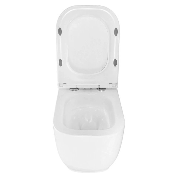 унитаз azario riano az-2808e подвесной, безободковый, с сиденьем микролифт, слив "торнадо", 49x34.5x35 см, белый