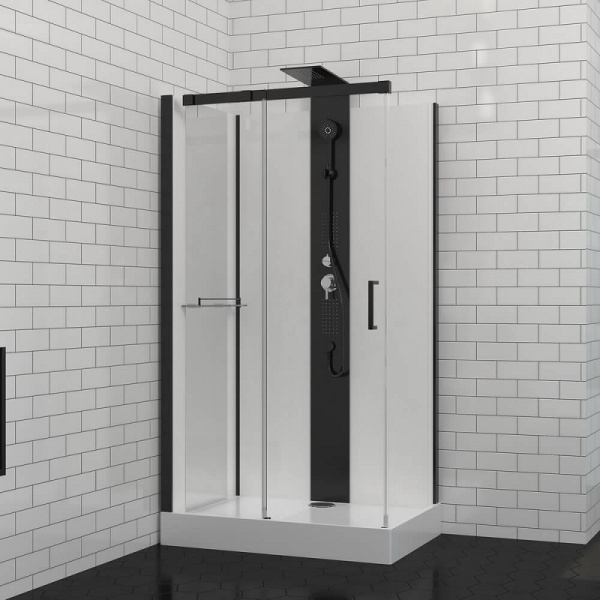душевая кабина black&white galaxy g8708 110x80x217 см