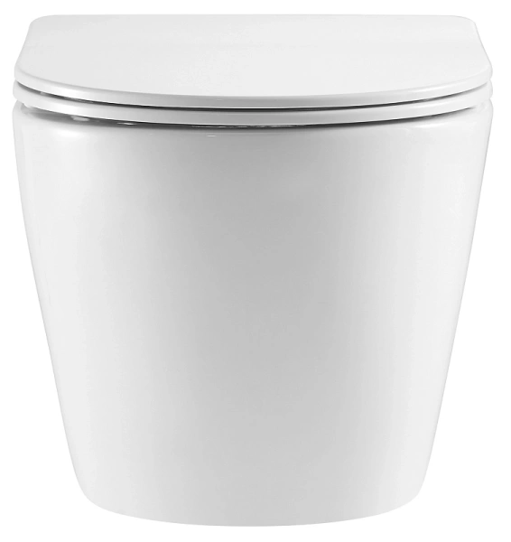 унитаз azario grado az-0046-uq1 подвесной, безободковый, с сиденьем микролифт, слив "торнадо", 49х37х36 см, белый