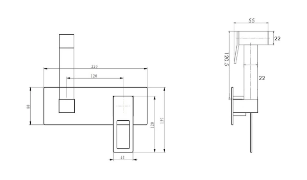 гигиенический душ со смесителем boheme q 147-cruw хром синий