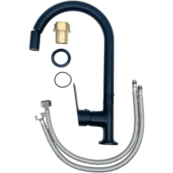 смеситель для кухни voda shore shr519bar черный матовый