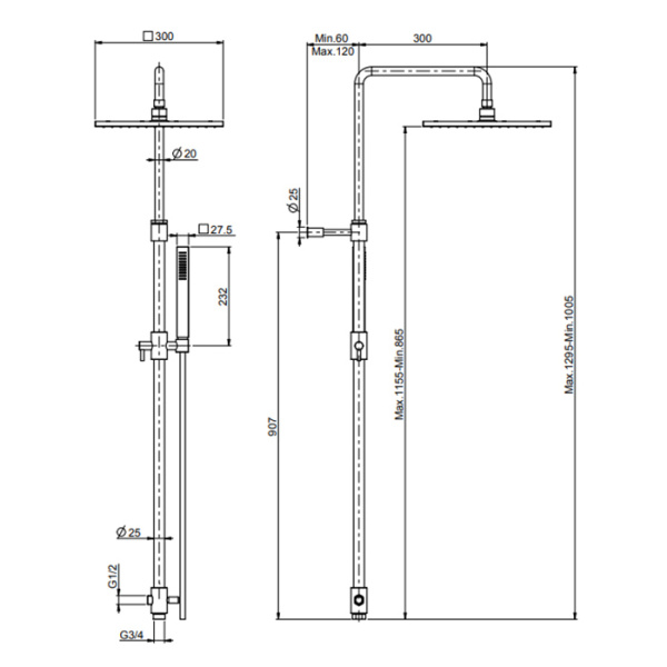 душевая система fima carlo frattini wellness f2200lcr, цвет хром