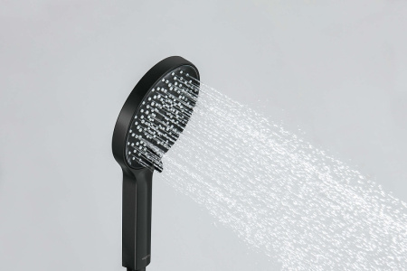 ручной душ aquatek лугано aq2201mb цвет черный матовый