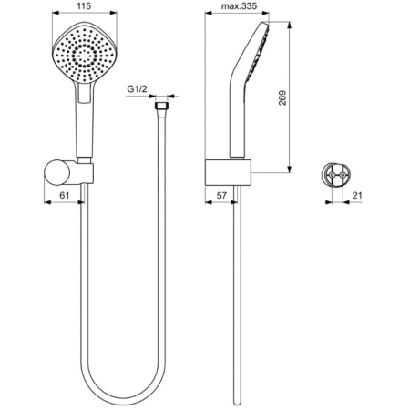 душевой набор ideal standard idealrain evo b2619aa