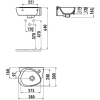 раковина creavit cocuk ck035-00cb00e-0000 / ck035.00000 38,6 х 29 см, подвесная, детская, белая