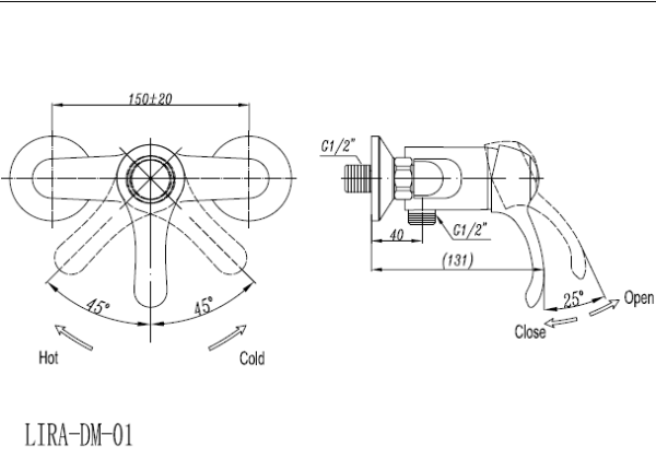 смеситель для душа cezares lira-c-dm-blc белый матовый