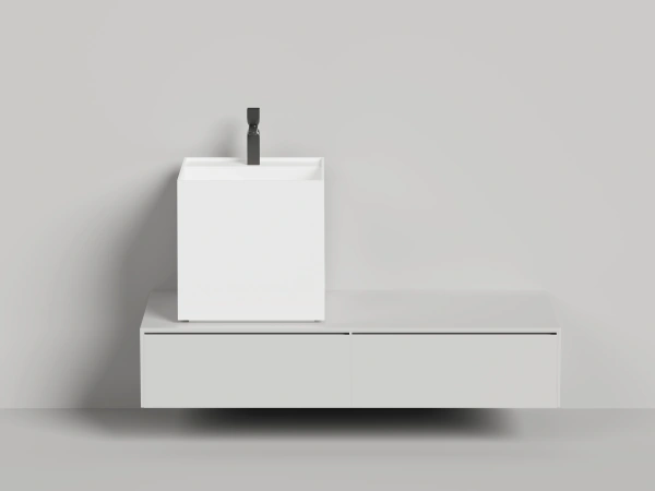 накладная раковина salini armonia square top 03 130513tg белый