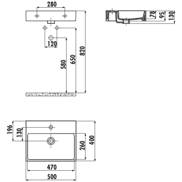 раковина накладная creavit nx242