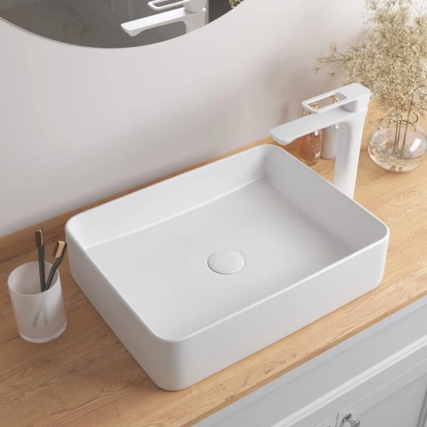 раковина накладная iddis slide sliwm02i27, белая матовый