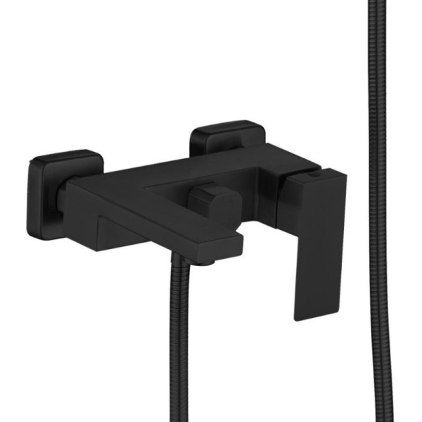 смеситель для ванны haiba hb60803-7 черный матовый