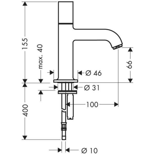 кран для холодной воды axor uno 38130000