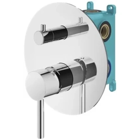 душевой комплект plumberia selection ixo kitxo19cr60 250 мм, со смесителем, хром