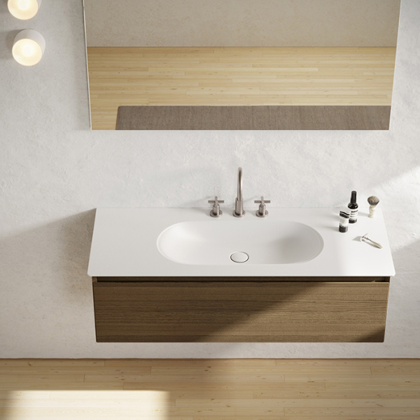раковина catalano sfera консоль 125x50 см, с 1 отв., белый матовый
